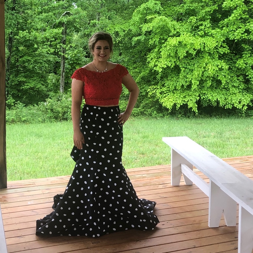 Sherri Hill red two piece dress